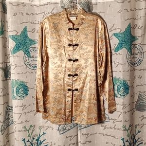 Vintage Asian print top by Notations...Large